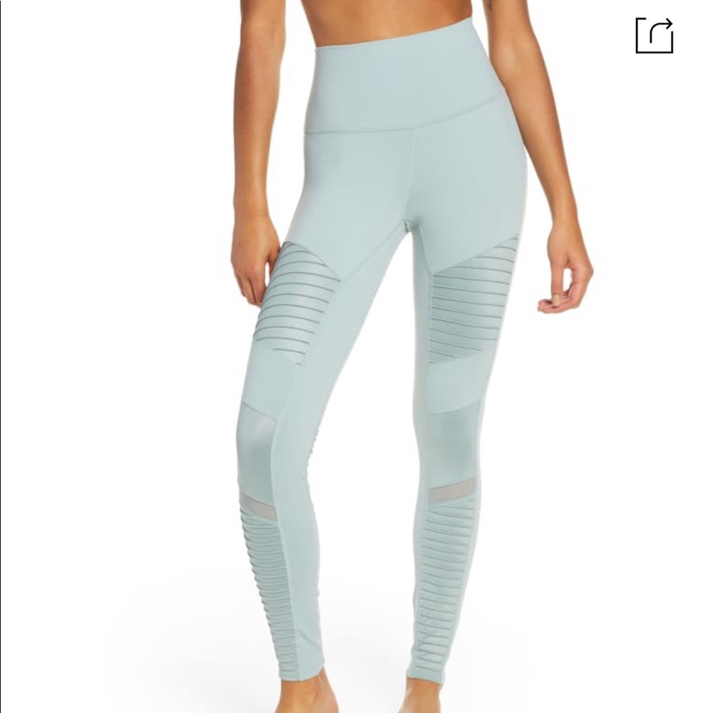 NWT Alo Yoga High Waist Moto Legging in Laurel